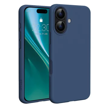 Etteri Silicone Mag Case for Apple iPhone 17, Dark Blue