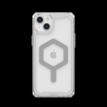 Apple iPhone 15 Plus 6.7'' UAG Plyo MagSafe Hard Case Cover, Transparent and Silver