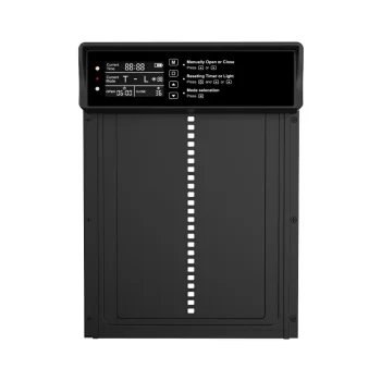 Automatic Solar Powered Chicken Coop Door with Remote Control, Black