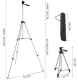 Camera Tripod for Phones, 43-130 cm