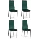 Mebelki24 Velvet Dining Chairs, Green, 4 pcs