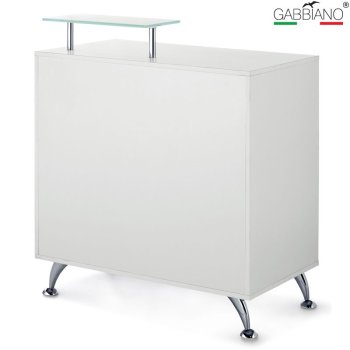 Gabbiano Q-0833 Reception Seller Desk for Beauty Salon, white