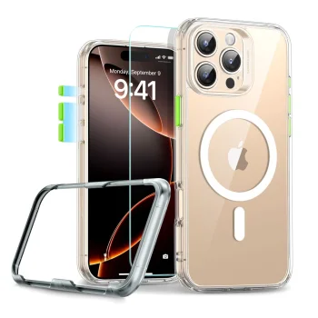 ESR iPhone 16 Pro Max Case Classic Pro Set Halolock MagSafe, Clear