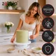 Ruhhy Rotating Cake Stand 28 cm with 3 Spatulas, White