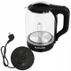 Electric Kettle, Glass, 1500W, 2L, with LED Illumination, Black