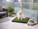 Puppy Training Potty Pad with Artificial Grass 3 Layers 50x40cm, Black-Green