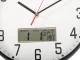 Wall clock large silent 30cm round pointer date temperature wood