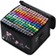 Nukido NK-914 Dual-Tip Alcohol Markers with Bag, 168 Pcs