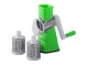 Manual Rotary Vegetable and Cheese Grater Slicer 3-in-1, Green
