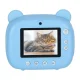 Kids\' Instant Print Camera with Thermal Printer, Bear Design, 32GB Card, Blue