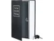 Book Safe Metal Lock Box 16 x 24 x 5.5 cm with 2 Keys, Black