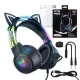Onikuma X15 PRO Cat Gaming Headset with Microphone, Black