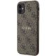 Guess iPhone 11 / XR Case 4G Collection Leather Metal Logo MagSafe, Brown