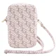 Guess Zip GCube Bottom Stripe Phone Bag Pink