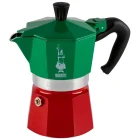 Bialetti Moka Express 3-Cup Espresso Maker Italia Tricolore