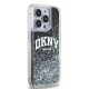 Apple iPhone 15 Pro 6.1\'\' DKNY Liquid Glitter Big Logo Case Cover, Black