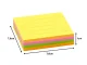 Lined Sticky Notes 76 x 76 mm, 100 Sheets, Assorted Colors