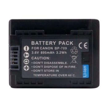 Camera Battery for Canon BP-709, 895mAh