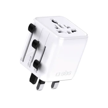 SBS TEADAPTUNI Universal Travel Adapter, White