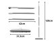 Silicone Rubber Broom with Squeegee and Adjustable Metal Handle 120 cm