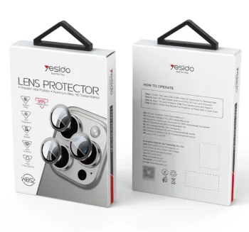 Yesido WB52 Camera Lens Protector for iPhone 16 Pro / 16 Pro Max, Black