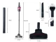 Cordless Upright Vacuum Cleaner 2-in-1, 100W, HEPA