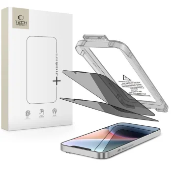 Tech-Protect Quick Set Spy+ Privacy Glass 2-Pack for iPhone 13/13 Pro/14/16e/17e