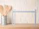 Single level metal shelf for kitchen countertop organizer loft stand