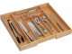 Expandable Bamboo Cutlery Drawer Organizer, 8-Compartment Kitchen Utensil Tray XL