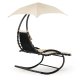 Hanging Chaise Lounger Rocking Chair with Canopy ModernHome, Grey