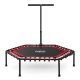 Neo-Sport 127cm Red Hexagonal Fitness Trampoline with Handle - Workout Equipment