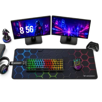 Wozinsky WPD-B800 Gaming Desk Pad 800 x 300 mm Waterproof Pattern - Black