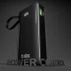 Sbs 10000 mAh 20W Power Bank with Built-in USB-C Cable, Black