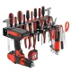 Maclean MC-141 Wall Tool Organizer / Shelf, Black