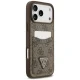 Guess 4G nauble Card Triangle case for iPhone 18 Pro Max and 17 Pro Max, brown