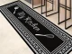 Kitchen Rug Set of 2 Non-Slip Cushioned Floor Mats for Kitchen Floor Runner, Black