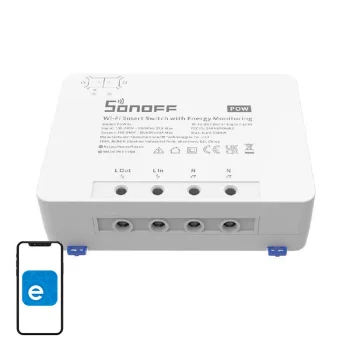 Sonoff POWR3 Smart 1-Channel Wi-Fi Switch with Electricity Metering, 5500W