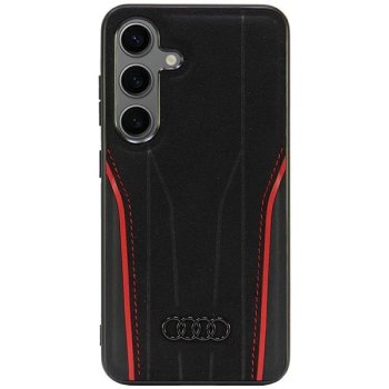 Audi Genuine Leather MagSafe Case for Samsung Galaxy S24, Black/Red