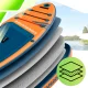 AquaPaddle Explorer Orange SUP Board with Seat, 335x84x15 cm