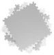 Large foam mat, puzzle 4 pcs white and gray