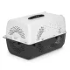 Large pet carrier for cat or dog Petsi, white-black