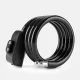 Wozinsky WPB-01R Portable Bike Lock with Anti-Theft Cable and 2 Keys Electric Bikes and Motorcycles - Black