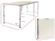 Folding Camping Table Suitcase 180x60 cm, Cream