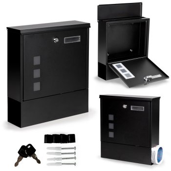 Уличный почтовый ящик с газетницей ModernHome, оцинкованная сталь,...