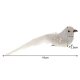 Clip-On Bird Christmas Ornaments, Set of 2, White, Ruhhy 22338