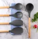 Kitchen Utensil Set, 12 Pieces, Black/Brown