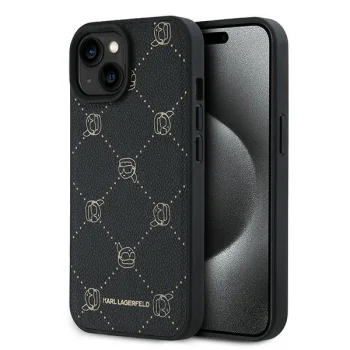 Karl Lagerfeld iPhone 15 Plus Case Karl Heads MagSafe, Black