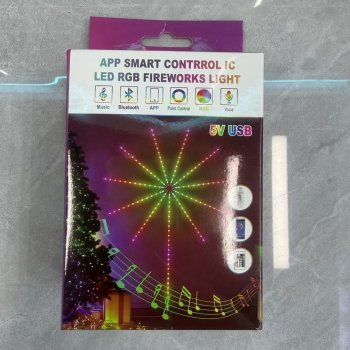 Smart RGB LED Fireworks Light with App and Remote Control, Multicolor