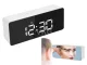 Multifunctional LED Alarm Clock with Mirror and Thermometer, White