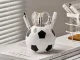 Football-Shaped Desk Organizer Pen Holder, 9 cm, Black